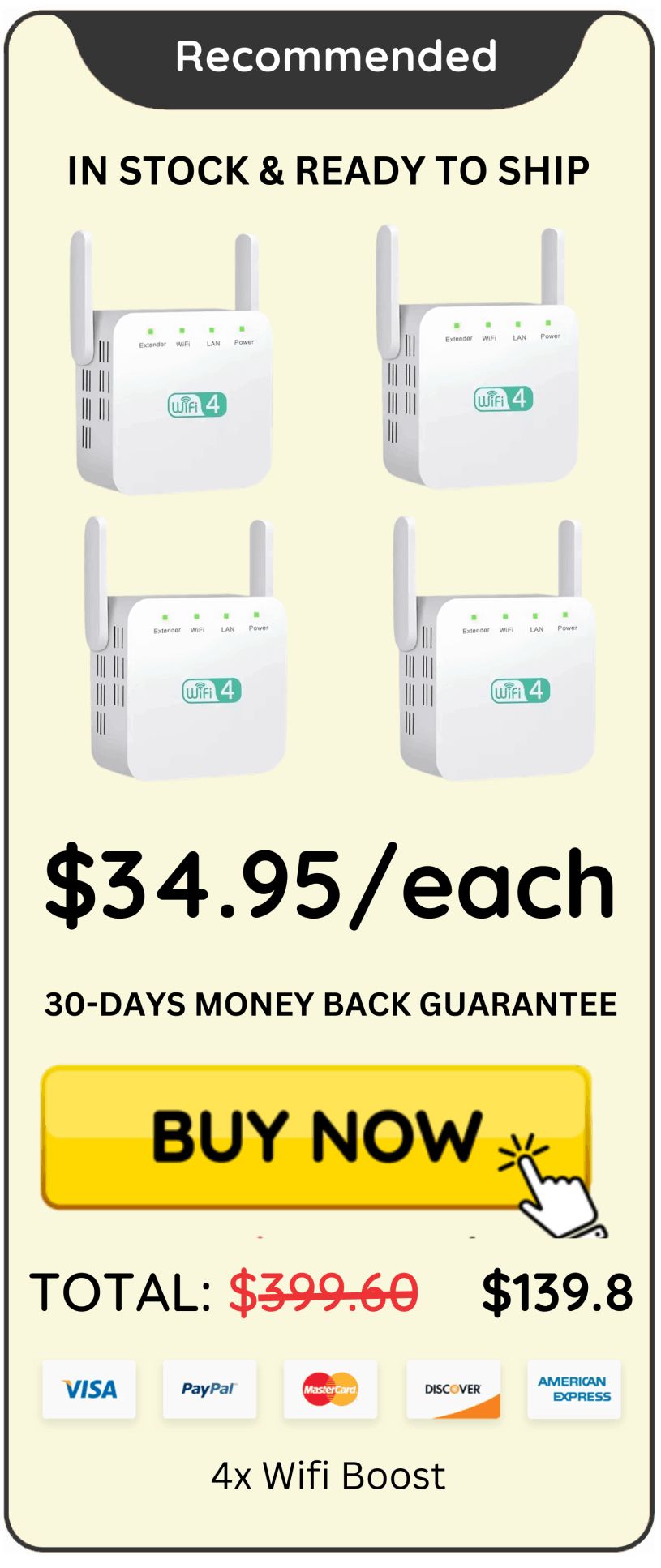 Wifi Boost Package price